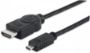 Imagen de PAQ. C/2 - MANHATTAN - CABLE VIDEO HDMI 1.4 M-MICRO 2M+ETHERNET                              