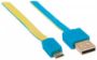 Imagen de PAQ. C/10 - MANHATTAN - CABLE USB V2.0 A-MICRO B 1.8M PLANO AZUL/AMARILLO