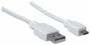 Imagen de PAQ. C/5 - MANHATTAN - CABLE USB V2.0 A-MICRO B 1.8M BLANCO