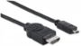 Imagen de PAQ. C/2 - MANHATTAN - CABLE VIDEO HDMI 1.4 M-MICRO 2M+ETHERNET                              