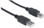 Imagen de PAQ. C/5 - MANHATTAN - CABLE USB V2.0 A-B  1.8M, NEGRO                                       