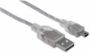 Imagen de PAQ. C/5 - MANHATTAN - CABLE USB V2.0 A-MINI B 1.8M PLATA                                    