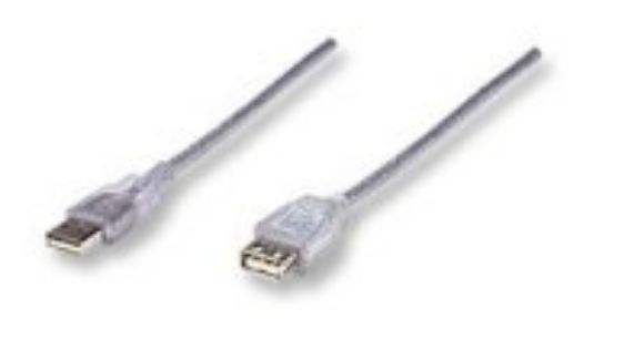 Imagen de PAQ. C/3 - MANHATTAN - CABLE USB V2.0 EXT. 4.5M PLATA                                        