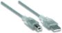 Imagen de PAQ. C/3 - MANHATTAN - CABLE USB V2.0 A-B  4.5M, PLATA                                       