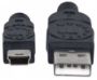Imagen de PAQ. C/5 - MANHATTAN - CABLE USB V2.0 A-MINI B 1.8M NEGRO                                    