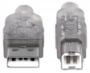 Imagen de PAQ. C/3 - MANHATTAN - CABLE USB V2.0 A-B  5.0M, PLATA                                       