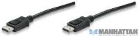 Imagen de PAQ. C/2 - MANHATTAN - CABLE DISPLAYPORT 2.0M NEGRO                                          