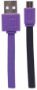 Imagen de PAQ. C/10 - MANHATTAN - CABLE USB V2.0 A-MICRO B 1.0M PLANO NEGRO/MORADO