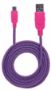 Imagen de PAQ. C/10 - MANHATTAN - CABLE USB V2.0 A-MICRO B 1.0M TEXTIL ROSA/MORADO