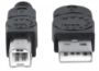 Imagen de PAQ. C/5 - MANHATTAN - CABLE USB V2.0 A-B  1.8M, NEGRO                                       