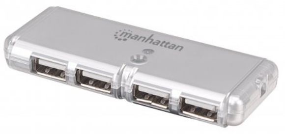 Imagen de PAQ. C/2 - MANHATTAN - HUB USB V2.0  4 PTOS MINI SIN FUENTE                                  
