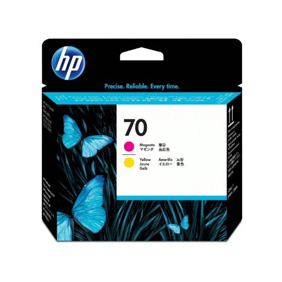 Imagen de HEWLETT PACKARD - HP 70 CABEZAL MAG/AMARILLO TINTA AMPLIO FORMATO C9406A