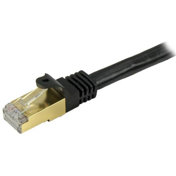 Imagen de STARTECH - CABLE DE RED ETHERNET CAT6A BLINDADO STP DE 3M NEGRO .