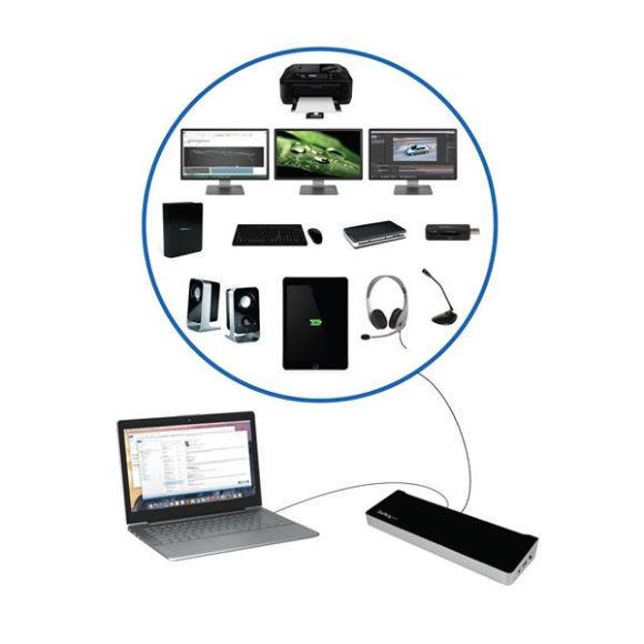 Imagen de STARTECH - REPLICADOR DE PUERTOS USB 3.0 TRIPLE PARA LAPTOP .