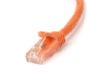 Imagen de PAQ. C/3 - STARTECH - CABLE 1M NARANJA RED GIGABIT CAT6 ETHERNET RJ45 SNAGLESS