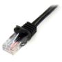 Imagen de PAQ. C/3 - STARTECH - CABLE 1M NEGRO RED 100MBPS CAT5E ETHERNET RJ45 SNAGLESS