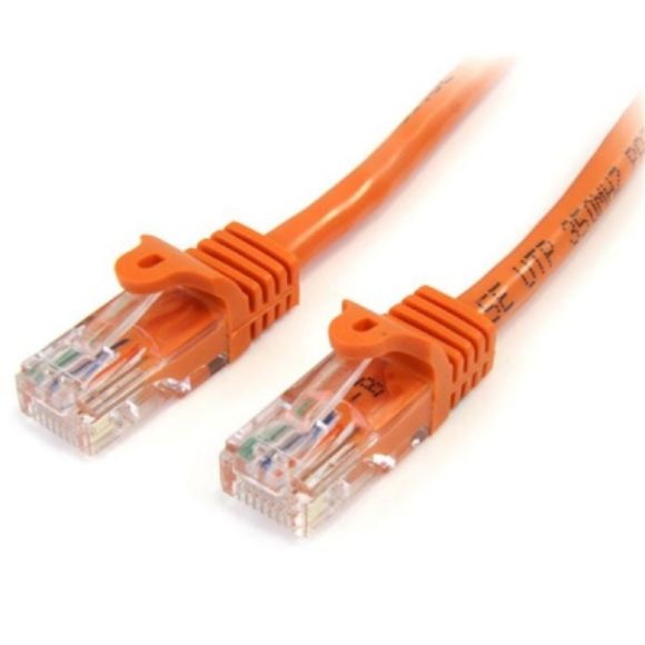 Imagen de PAQ. C/3 - STARTECH - CABLE 1M NARANJA RED 100MBPS CAT5E ETHERNET RJ45 SNAGLESS