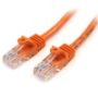 Imagen de PAQ. C/3 - STARTECH - CABLE 1M NARANJA RED 100MBPS CAT5E ETHERNET RJ45 SNAGLESS