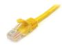 Imagen de PAQ. C/10 - STARTECH - CABLE 1M AMARILLO RED 100MBPS CAT5E ETHERNET RJ45 SNAGLESS