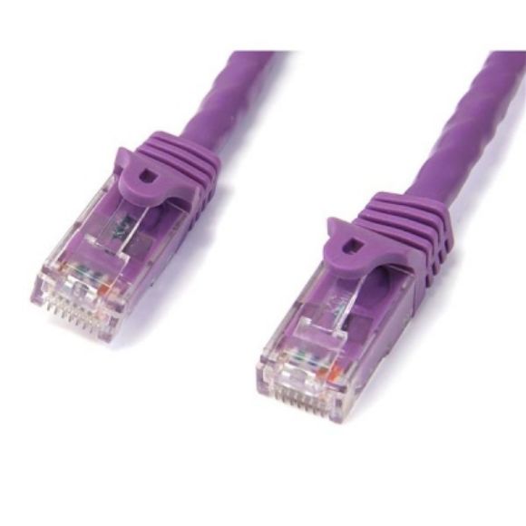 Imagen de PAQ. C/2 - STARTECH - CABLE 2M PORPURA RED GIGABIT CAT6 ETHERNET RJ45 SNAGLESS