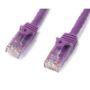 Imagen de PAQ. C/2 - STARTECH - CABLE 2M PORPURA RED GIGABIT CAT6 ETHERNET RJ45 SNAGLESS