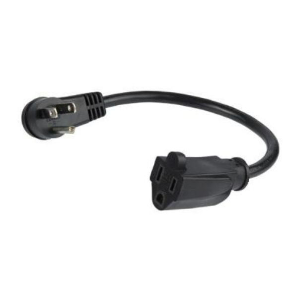 Imagen de PAQ. C/2 - STARTECH - CABLE 30CM EXTENSOR NEMA 5-15R A NEMA 5-15P ACODADO PLANO