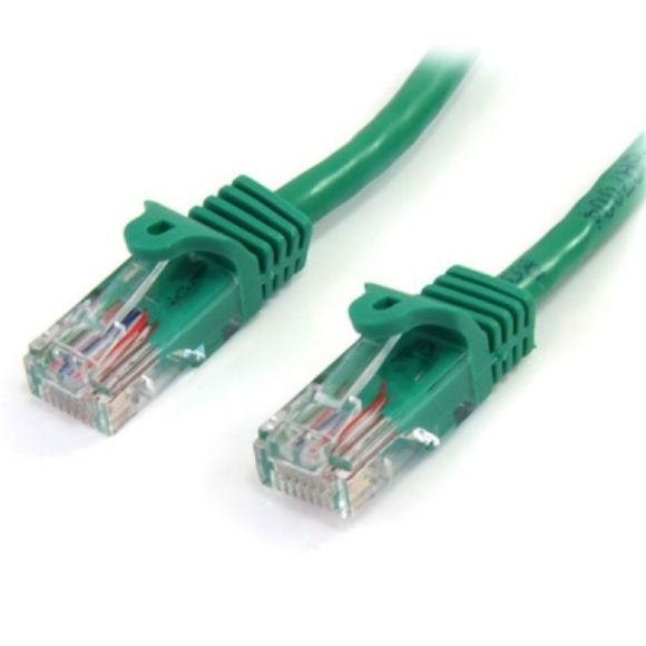 Imagen de PAQ. C/2 - STARTECH - CABLE 2M VERDE RED 100MBPS CAT5E ETHERNET RJ45 SNAGLESS