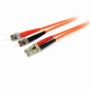 Imagen de STARTECH - CABLE 3M PATCH FIBRA DUPLEX MULTIMODO 62.5/125 LC A ST