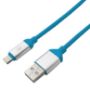 Imagen de PAQ. C/5 - DTC - B-ROBOTIX - CABLE USB V2.0 A MICRO DE PVC TEXTURIZADO DE 125 CMS. AZUL