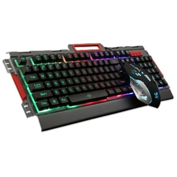 Imagen de DTC - B-ROBOTIX - TECLADO USB ILUMINADO COMBO HUMO K33