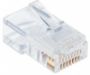 Imagen de IC - PLUG MODULAR RJ45 UTP CAT5E SOLIDO 100PZS CONTACTO CHAPA ORO