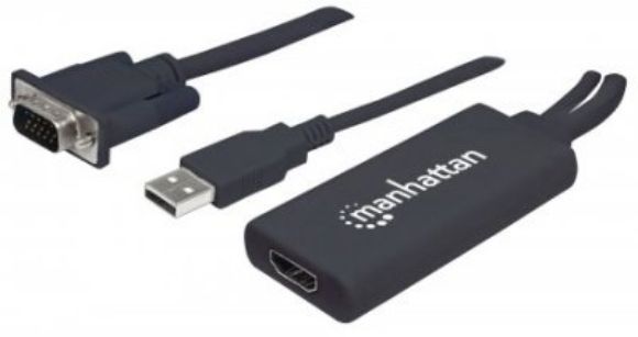 Imagen de IC - CABLE ADAPTADOR CONVERTIDOR VGA A HDMI AUDIO Y AC VIA USB