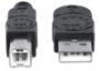 Imagen de PAQ. C/3 - MANHATTAN - CABLE USB V2.0 A-B 5.0M, NEGRO