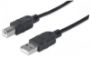 Imagen de PAQ. C/3 - MANHATTAN - CABLE USB V2.0 A-B 5.0M, NEGRO