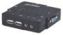 Imagen de IC - SWITCH KVM 2 PTOS USB Y 2PTOS VGA 3.5MM 1600X900 CON JUEGO CABLES