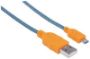 Imagen de PAQ. C/10 - IC - CABLE USB V2.0 A-MICRO B 1.0M AZUL/NARANJA
