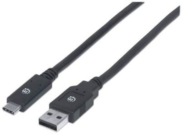 Imagen de PAQ. C/2 - IC - CABLE USB-C V3.1 C-A 2.0M NEG .