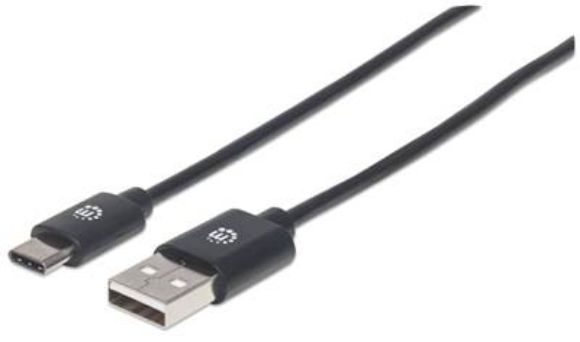 Imagen de PAQ. C/2 - IC - CABLE USB-C V2.0 C-A 2.0M NEGRO 480MBPS