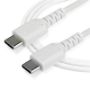 Imagen de STARTECH - CABLE USB TIPO C DE 1 M BLANCO-CON FIBRA ARAMIDA
