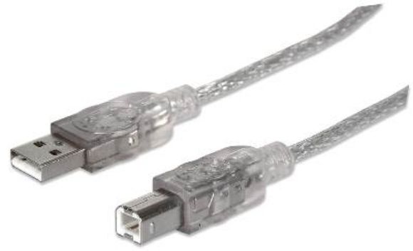 Imagen de PAQ. C/5 - IC - CABLE USB A-B 1.8M IMPRESORA PLATA