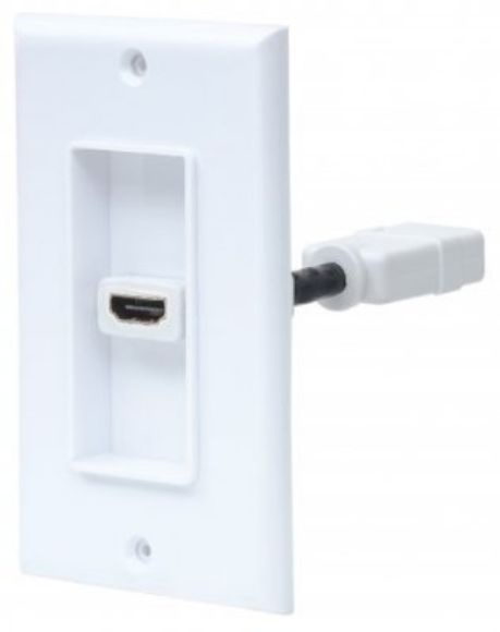 Imagen de PAQ. C/2 - IC - COPLE HDMI BLANCO CON FACEPLATE 1 PUERTO