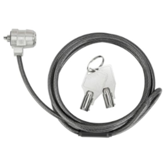 Imagen de PAQ. C/2 - TARGUS - CANDADO DE SEGURIDAD 1.5 METROS 4.4MM CON LLAVE ACERO NEGRO