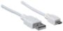 Imagen de PAQ. C/5 - IC - CABLE USB V2 A-MICRO B BOLSA PVC 1.8M BLANCO.