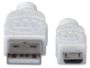 Imagen de PAQ. C/5 - IC - CABLE USB V2 A-MICRO B BOLSA PVC 1.8M BLANCO.
