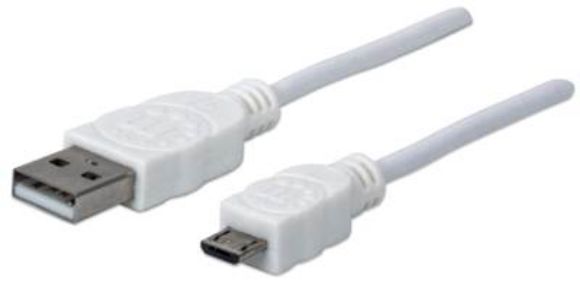 Imagen de PAQ. C/10 - IC - CABLE USB 2.0 A-MICRO B 1.0M BLANCO