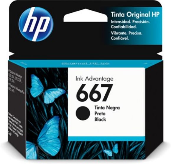 Imagen de HEWLETT PACKARD - TINTA NEGRO HP 667 RENDIMIENTO 120PAGS 3YM79AL