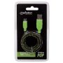 Imagen de PAQ. C/10 - IC - CABLE USB V2 A-MICRO B BLISTER TEXTIL 1.0M NEGRO/VERDE