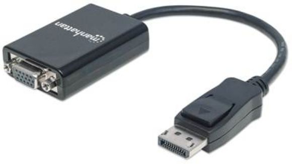 Imagen de PAQ. C/2 - MANHATTAN - ADAPTADOR DISPLAYPORT M A VGA H 15CM