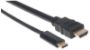 Imagen de MANHATTAN - CABLE USB-C V3.1, C-HDMI M 1.0M 4K, NEGRO