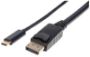 Imagen de MANHATTAN - CABLE USB-C V3.1, C-DISPLAYPORT M 2.0M 4K, NEGRO